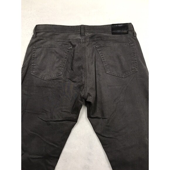 ADRIANO GOLDSCHIED Everett Jean Men 36x32 Olive Green Glen Check Slim Straight - Picture 4 of 15